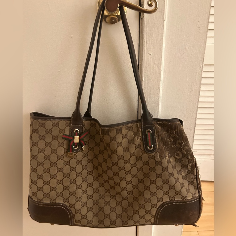 Authentic Vintage Gucci Monogram Large tote